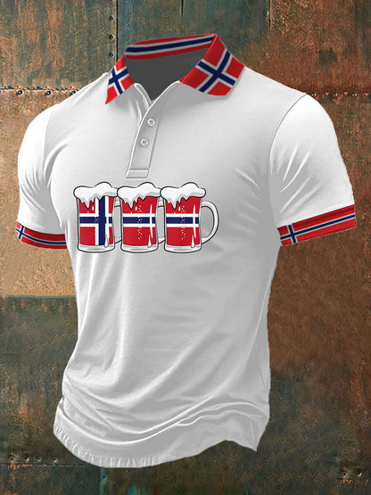 Norges trykt polo skjert