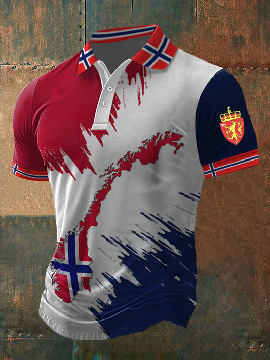 Norges trykt polo skjert
