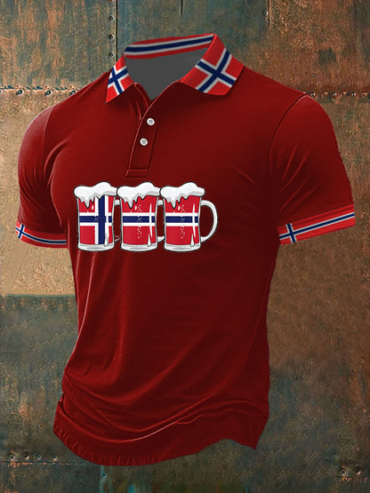 Norges trykt polo skjert