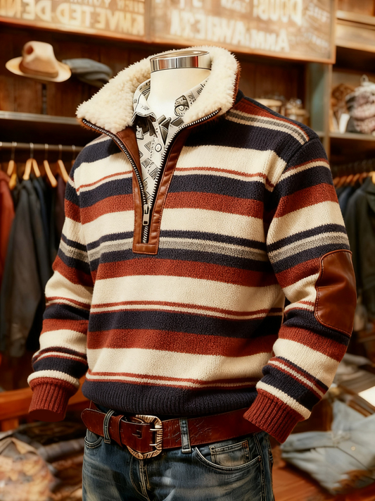 Menns Retro Plaid Skriv avslørt pelslås øverst