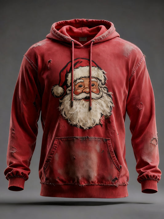 Menns juleutskrift Casual Hoodie Print