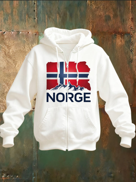 Norsk trykk på vanskelig genser for herre