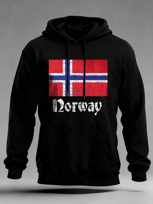 Norsk flagg for herrer Skriv ut langærmet gjee