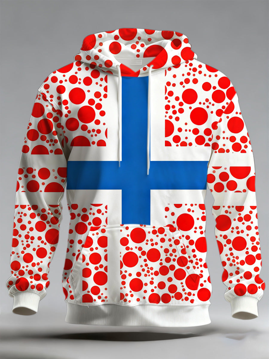 Norsk flagg for herrer Skriv ut langærmet gjee