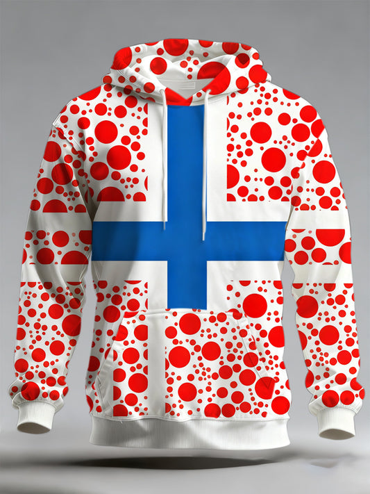 Norsk flagg for herrer Skriv ut langærmet gjee