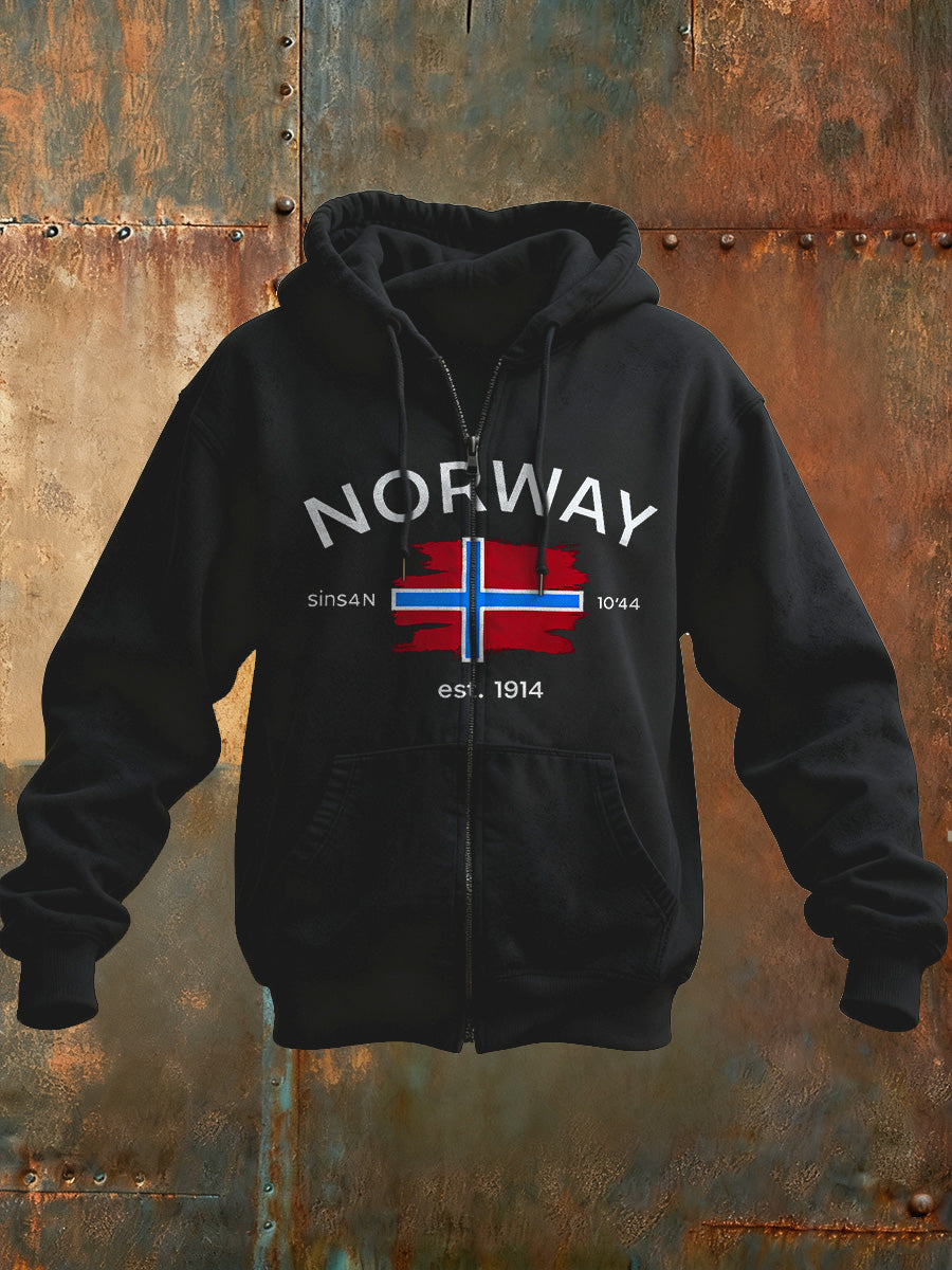 Norsk trykk på vanskelig genser for herre