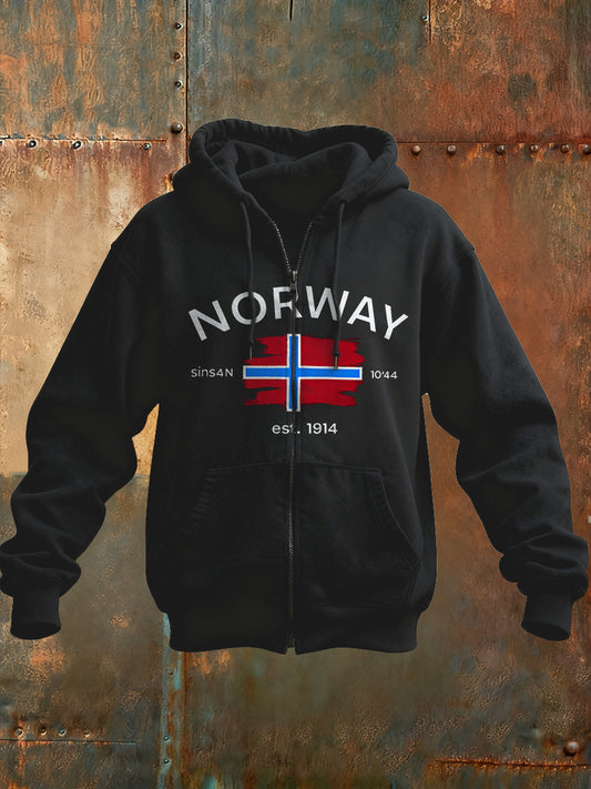 Norsk trykk på vanskelig genser for herre