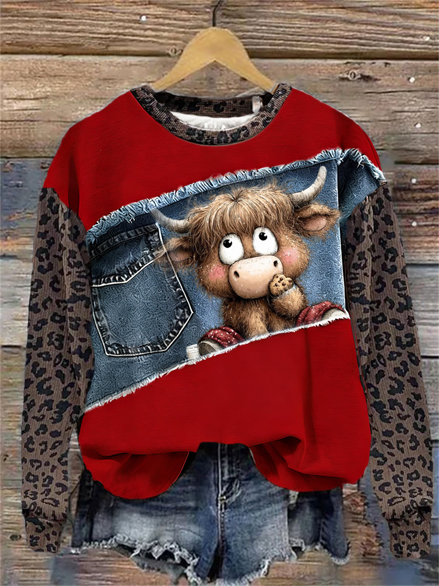 Kvinners julekunst Skriv ut sweatshirt