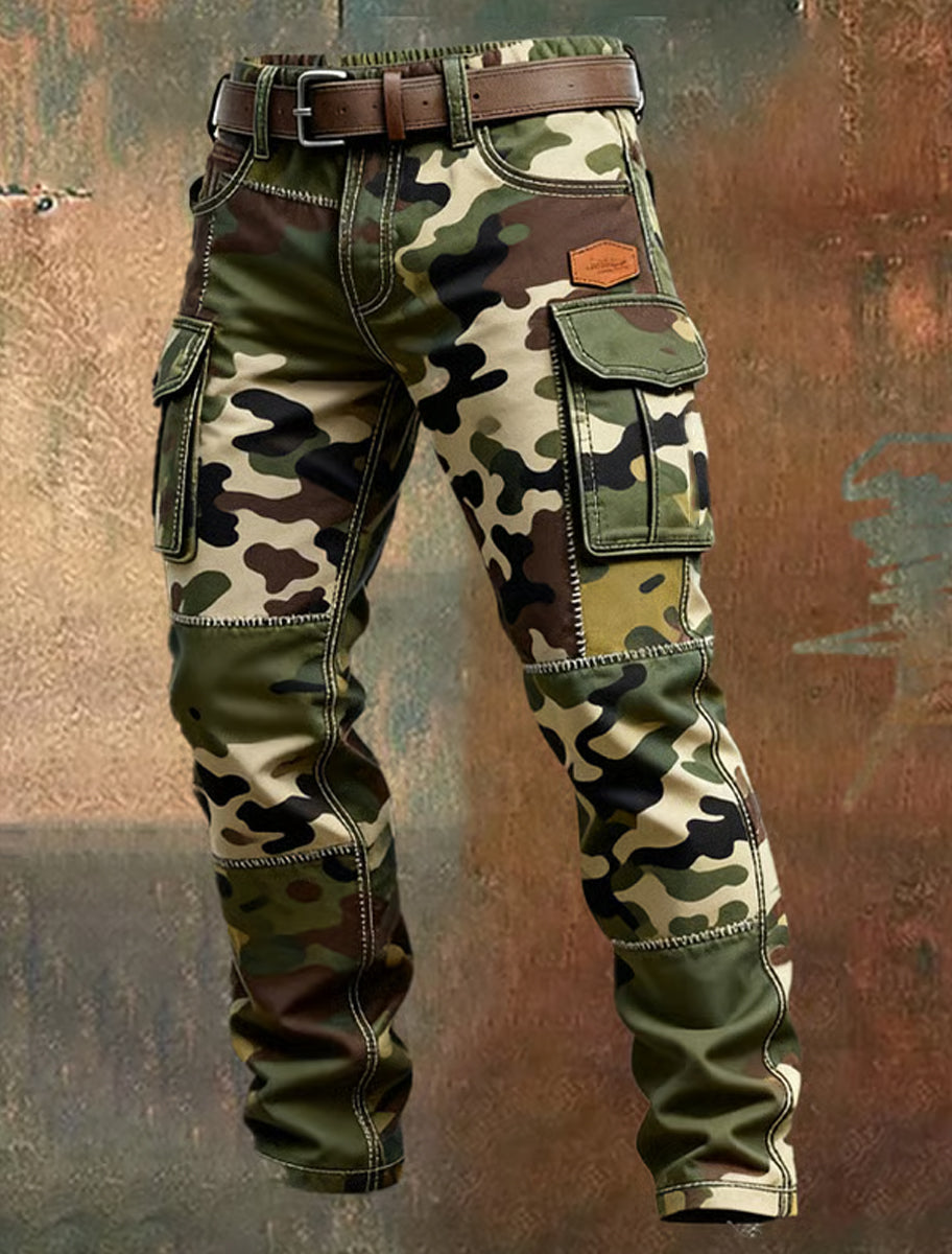 Menns retro forretningsstil tilfeldige arbeidsbukser