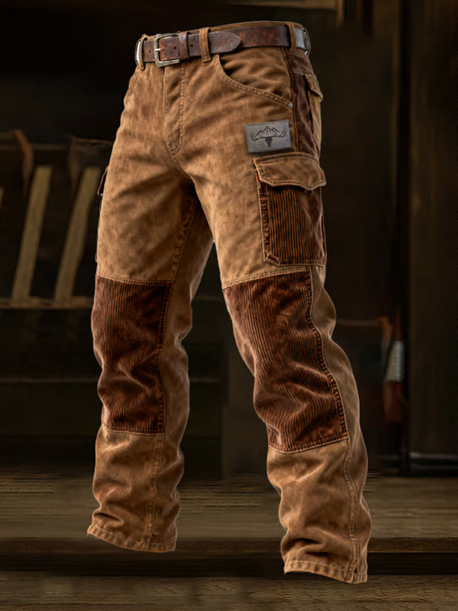 Menns retro forretningsstil tilfeldige arbeidsbukser