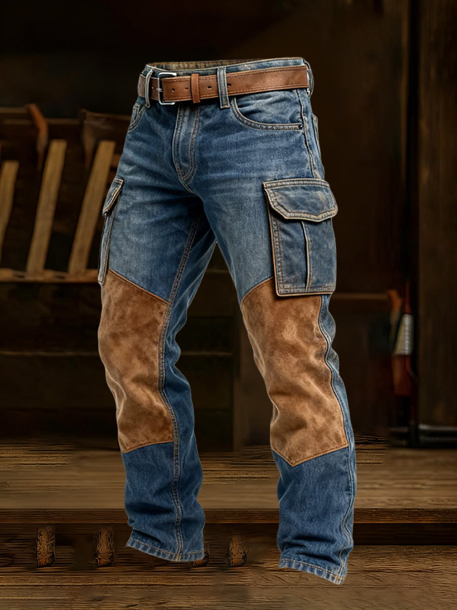 Menns retro forretningsstil tilfeldige arbeidsbukser