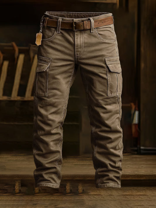 Menns retro forretningsstil tilfeldige arbeidsbukser