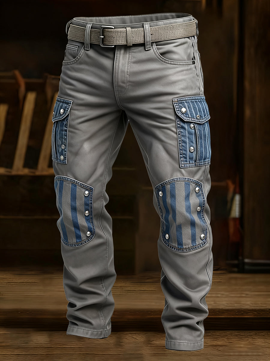 Menns retro forretningsstil tilfeldige arbeidsbukser