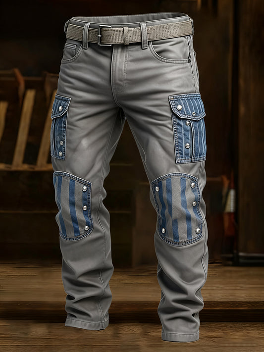 Menns retro forretningsstil tilfeldige arbeidsbukser