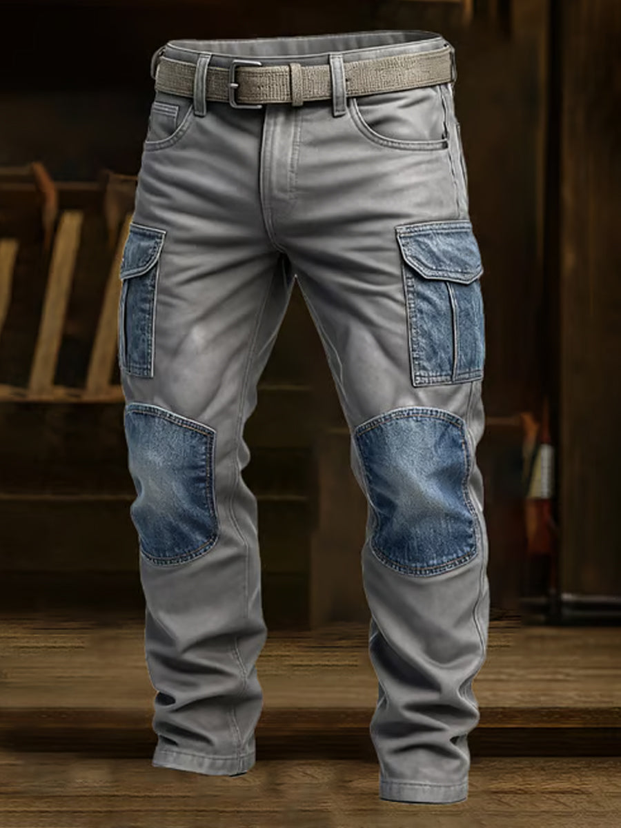 Menns retro forretningsstil tilfeldige arbeidsbukser