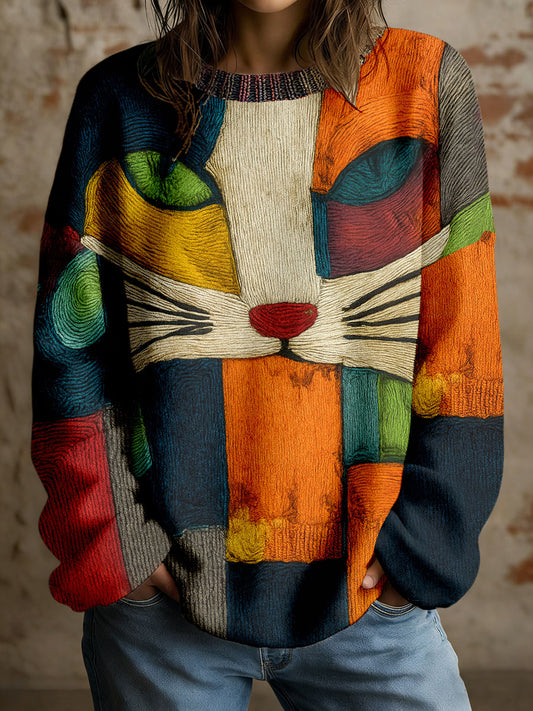 Geometrisk katt utskrift topp