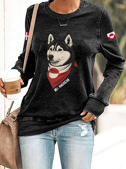 Grønland for kvinner med hundesweatshirt