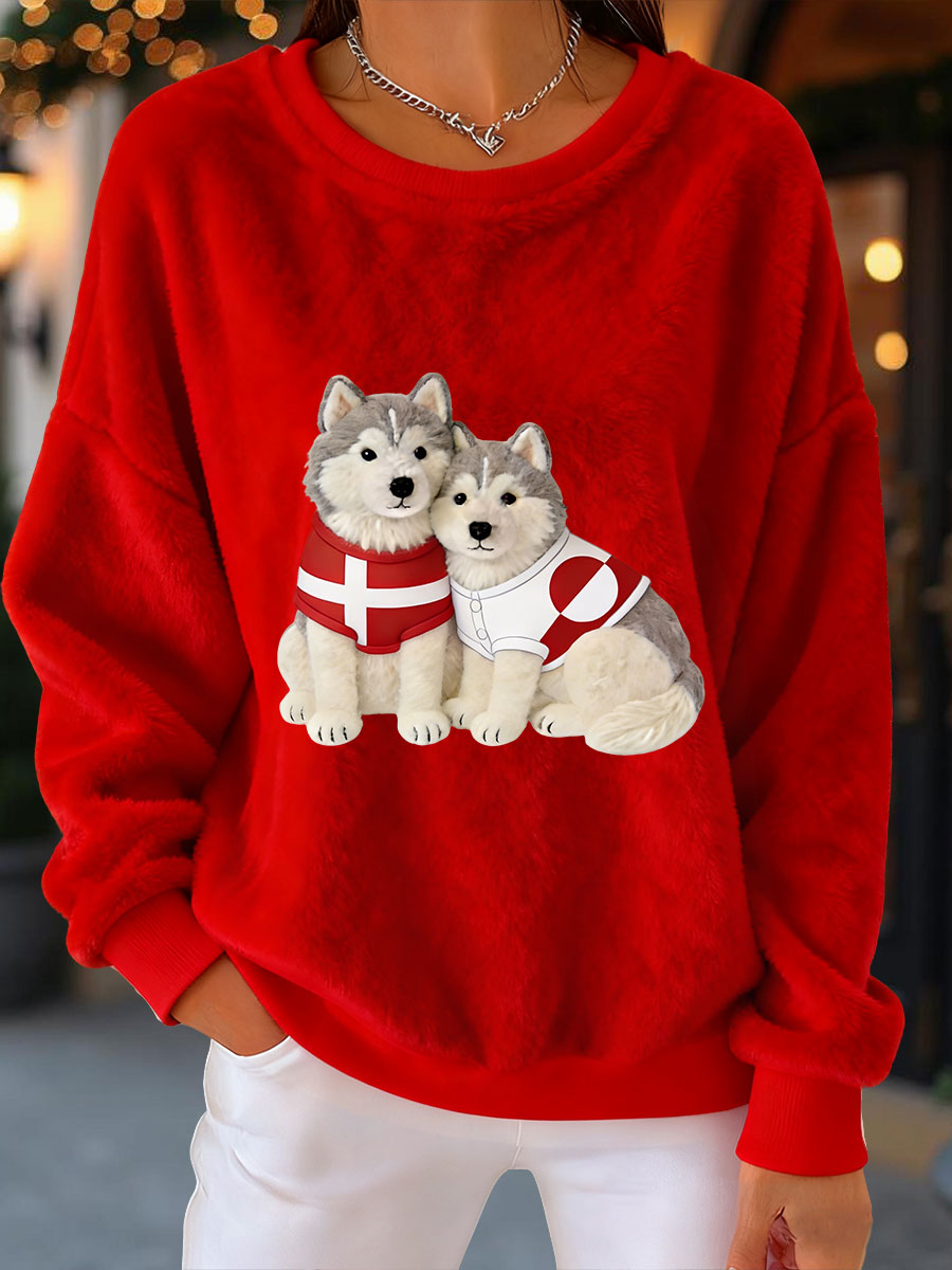 Grønland hunde Flannel-weatshirt