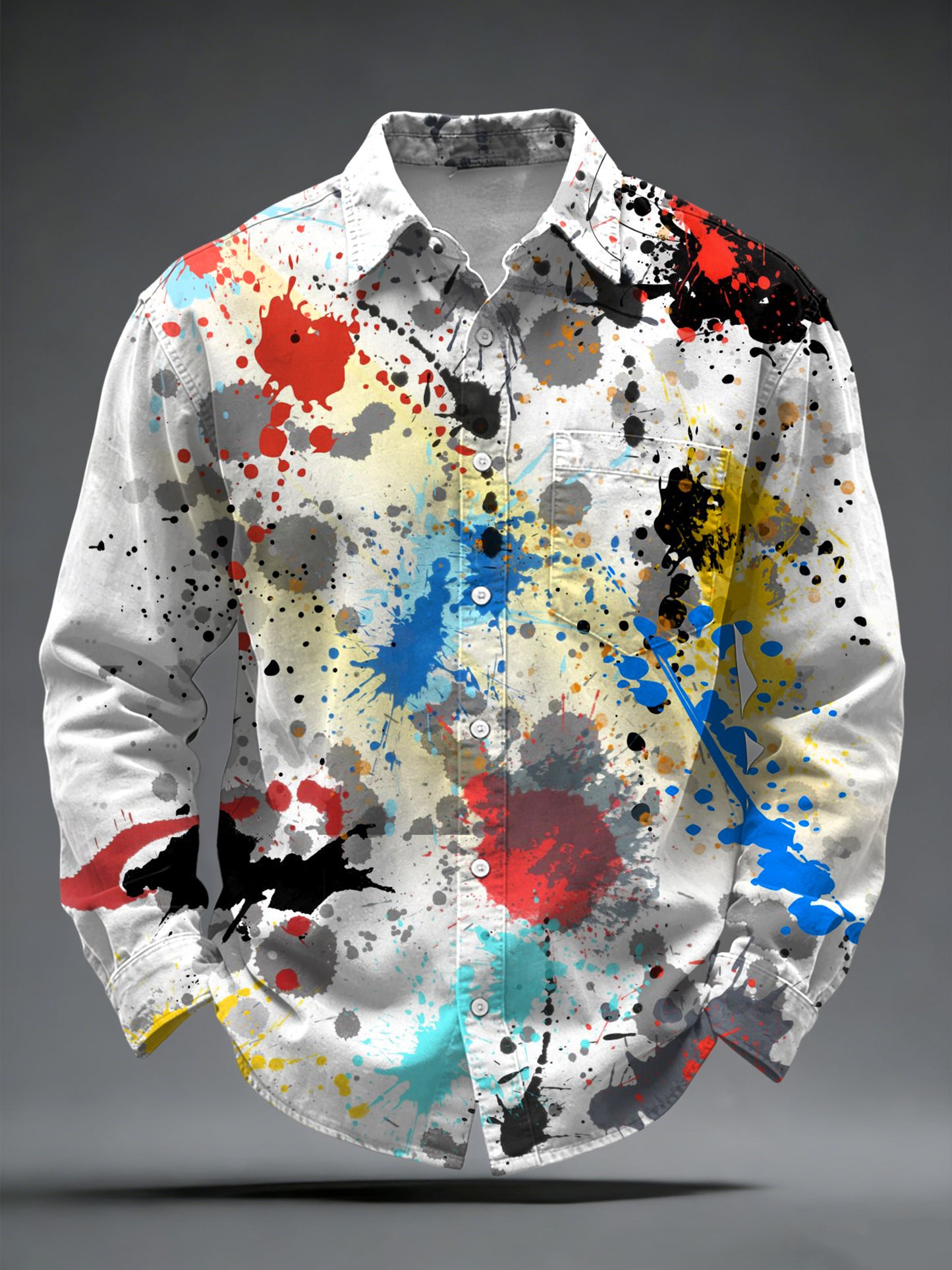 Graffiti skriv ut hvit langærmet skjorte