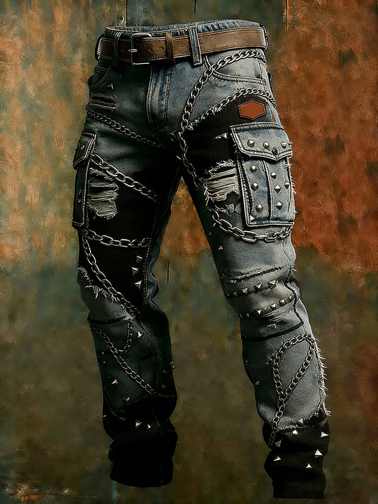 Mäns Retro Business Style Casual Work Byxor