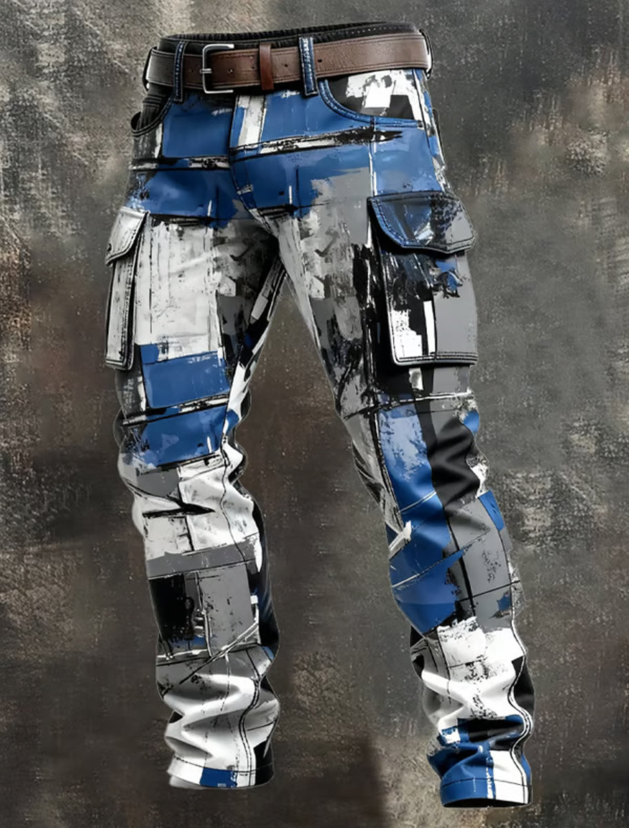 Mans retro businessstil casual arbetsbyxor