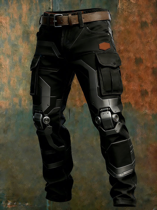 Mans retro businessstil casual arbetsbyxor