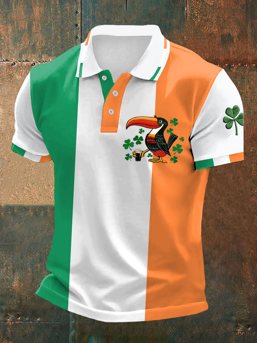 Herrens St. Patrick's Day Printed polo skjorta