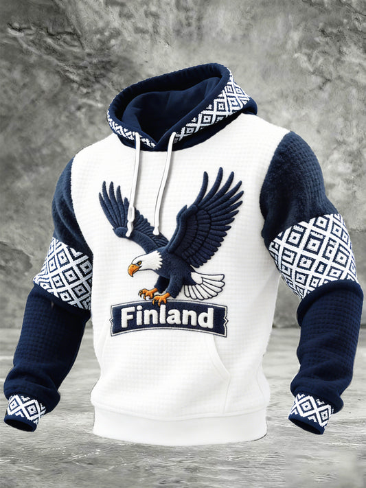 Vita finländska örnpatchwork Skriv ut huvrätt