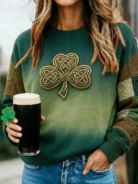 Kvinnors St. Patrick's Day Print Sweatshirt