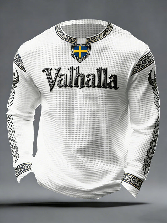 Herrens svenska Viking-stil Valhalla Våffle Topp