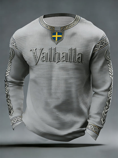 Herrens svenska Viking-stil Valhalla Våffle Topp