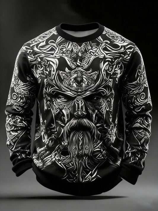 Viking tryckt tröja för män