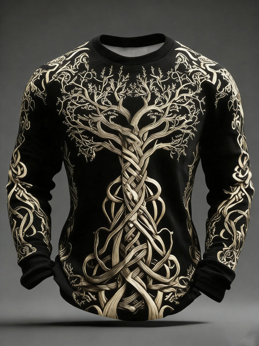 Herrsvärd vikingamönstrad sweatshirt