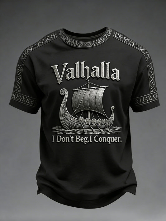 Herrens Viking-stil Valhalla T-shirt