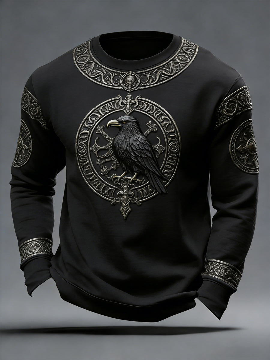 Mäns vikinga-stil Valhalla besättning nack sweatshirt