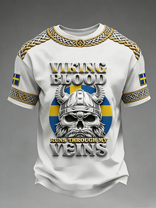 Herrtröja med svensk vikingamotiv