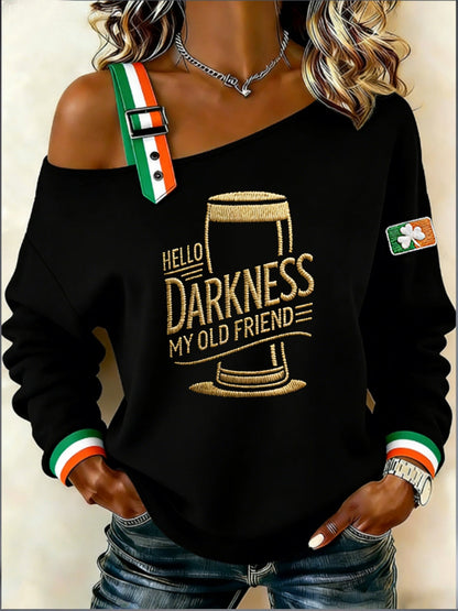 Damtröja HELLO DARKNESS MY OLD FRIEND