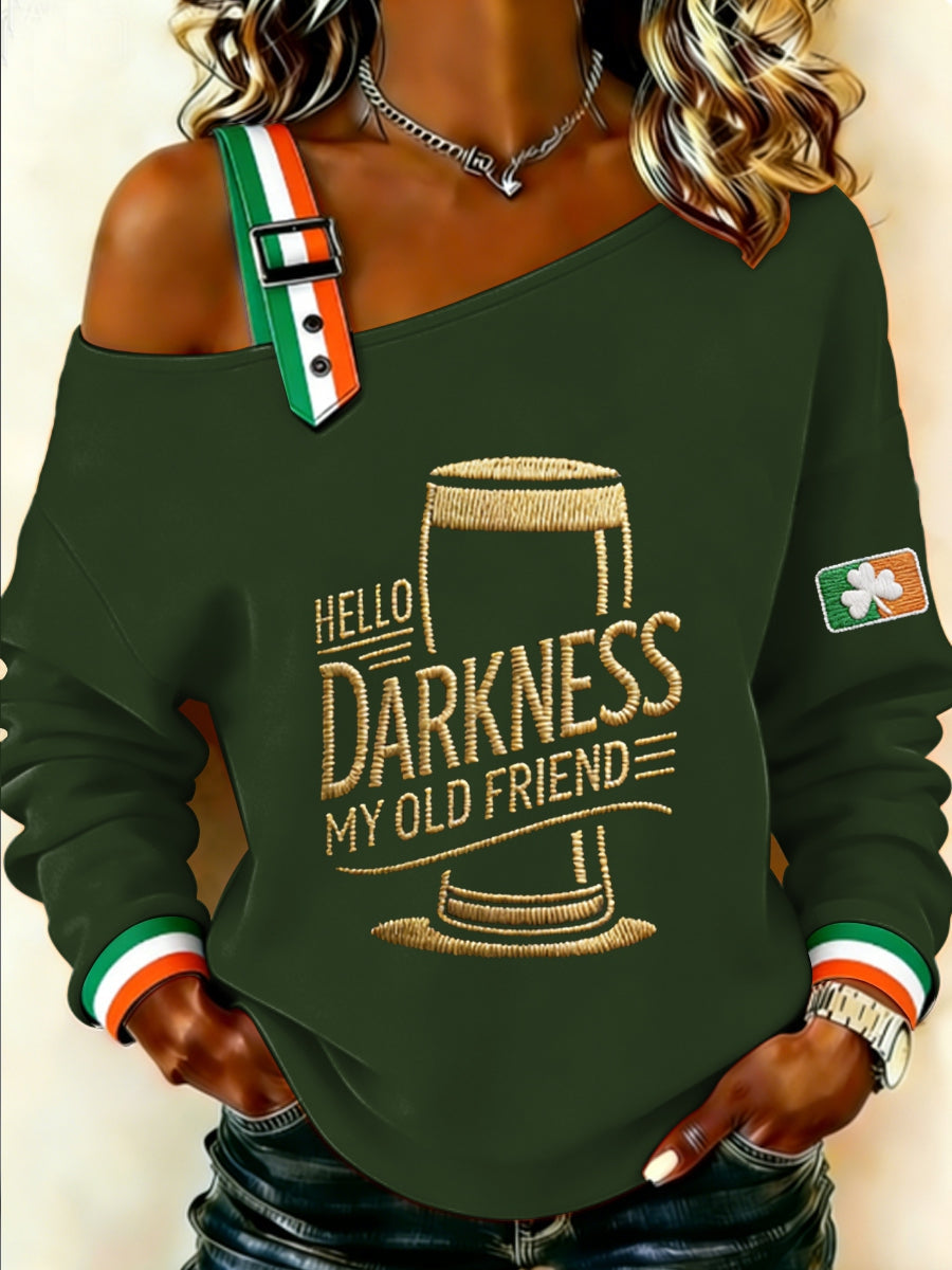 Damtröja HELLO DARKNESS MY OLD FRIEND