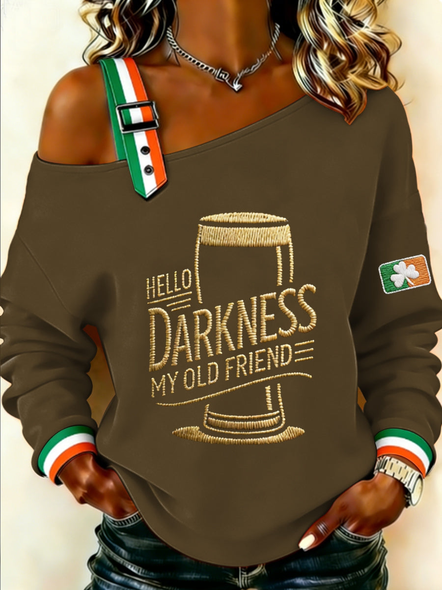 Damtröja HELLO DARKNESS MY OLD FRIEND