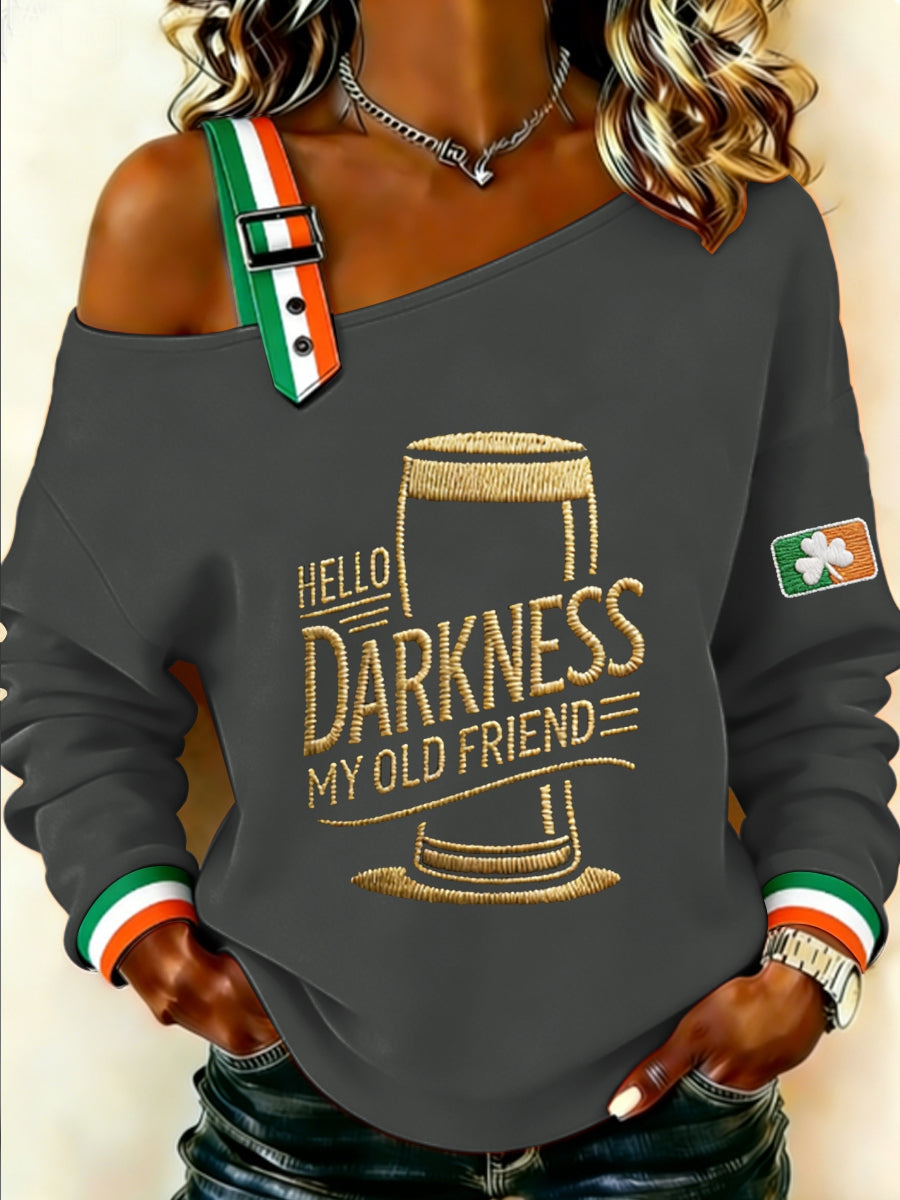 Damtröja HELLO DARKNESS MY OLD FRIEND