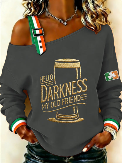 Damtröja HELLO DARKNESS MY OLD FRIEND