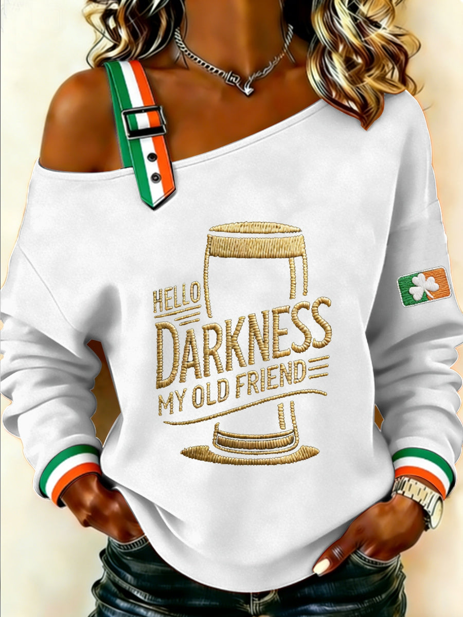 Damtröja HELLO DARKNESS MY OLD FRIEND