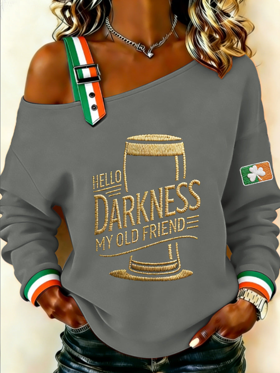 Damtröja HELLO DARKNESS MY OLD FRIEND