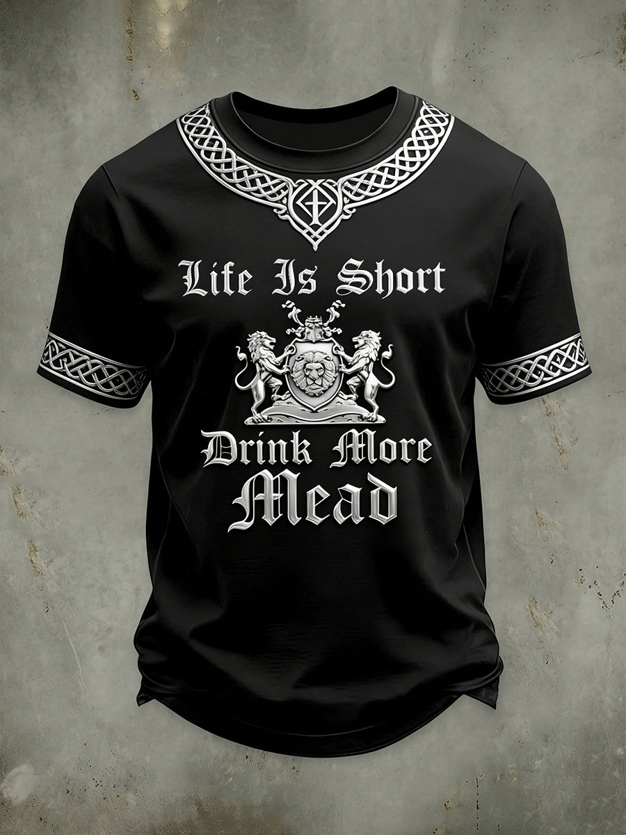 Herrens Viking Dricka korta ärmar t-shirt
