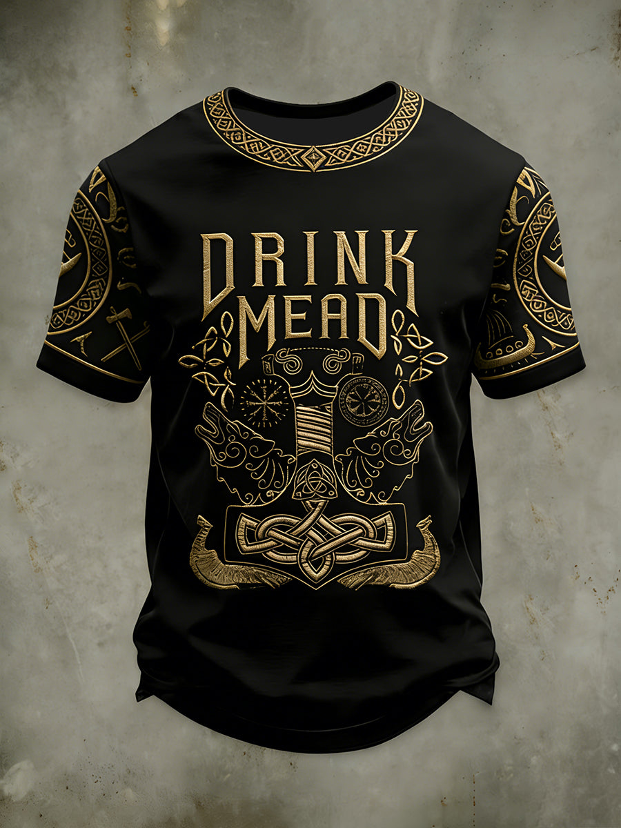 Herrens Viking Dricka korta ärmar t-shirt