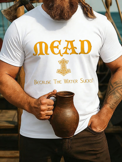 Herr Vikingdrickande t-shirt med korta ärmar