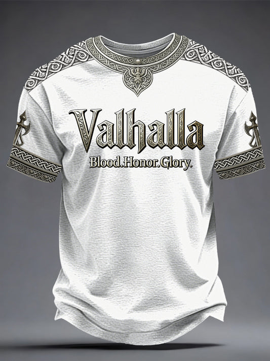 Herrens Viking-stil Valhalla T-shirt
