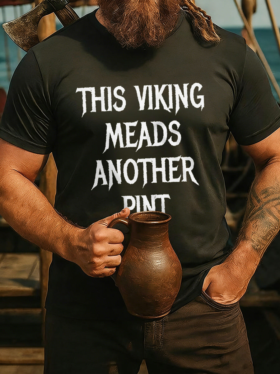 Herrens Viking Dricka korta ärmar t-shirt