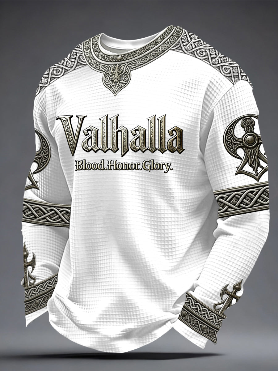 Herrtröja i vikingastil med Valhalla-mönster