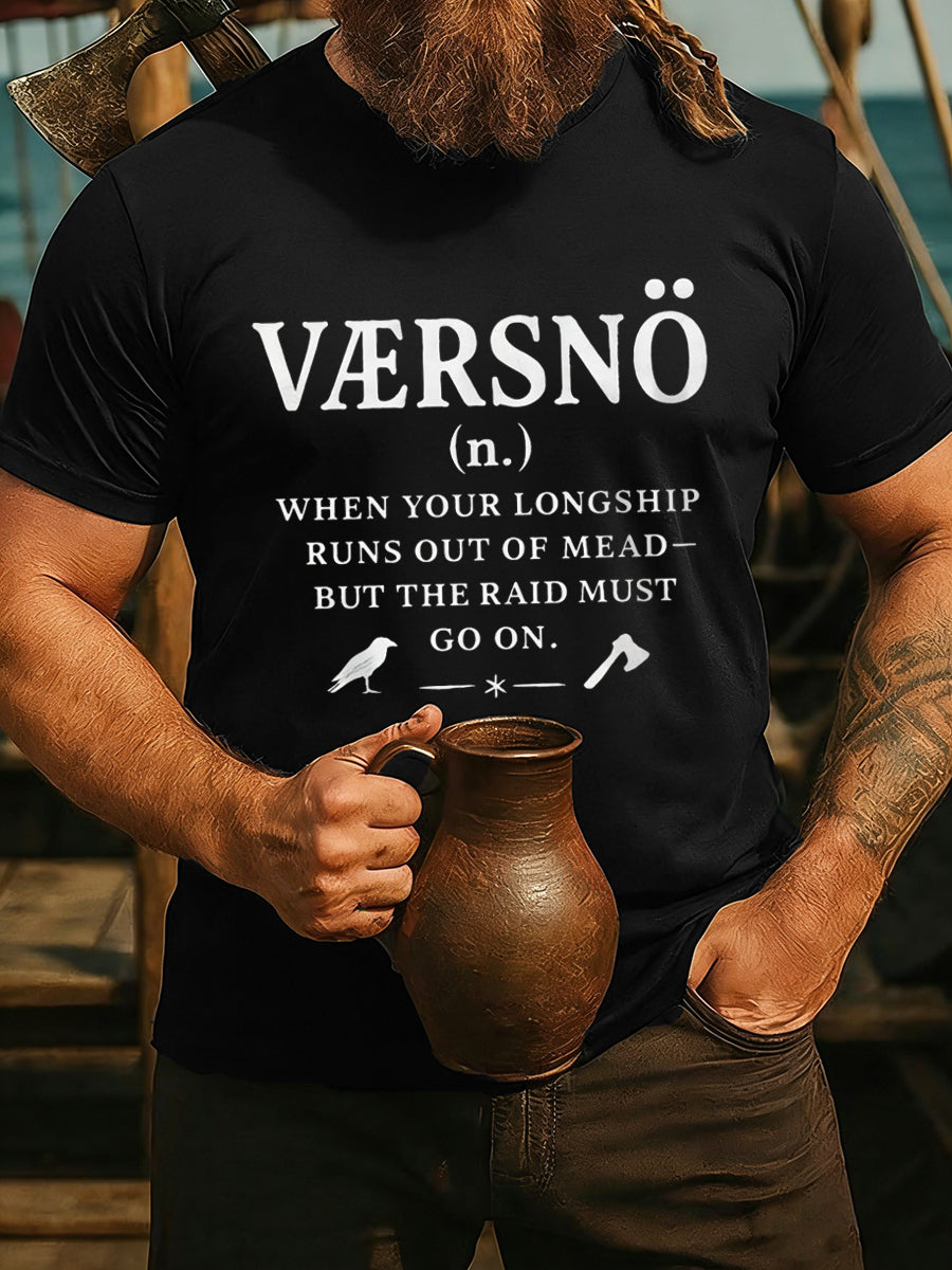 Herr Vikingdrickande t-shirt med korta ärmar